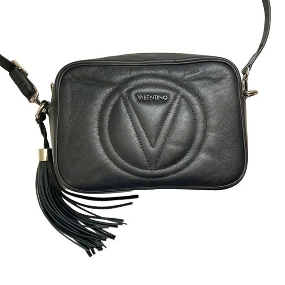 Valentino black leather camera crossbody bag